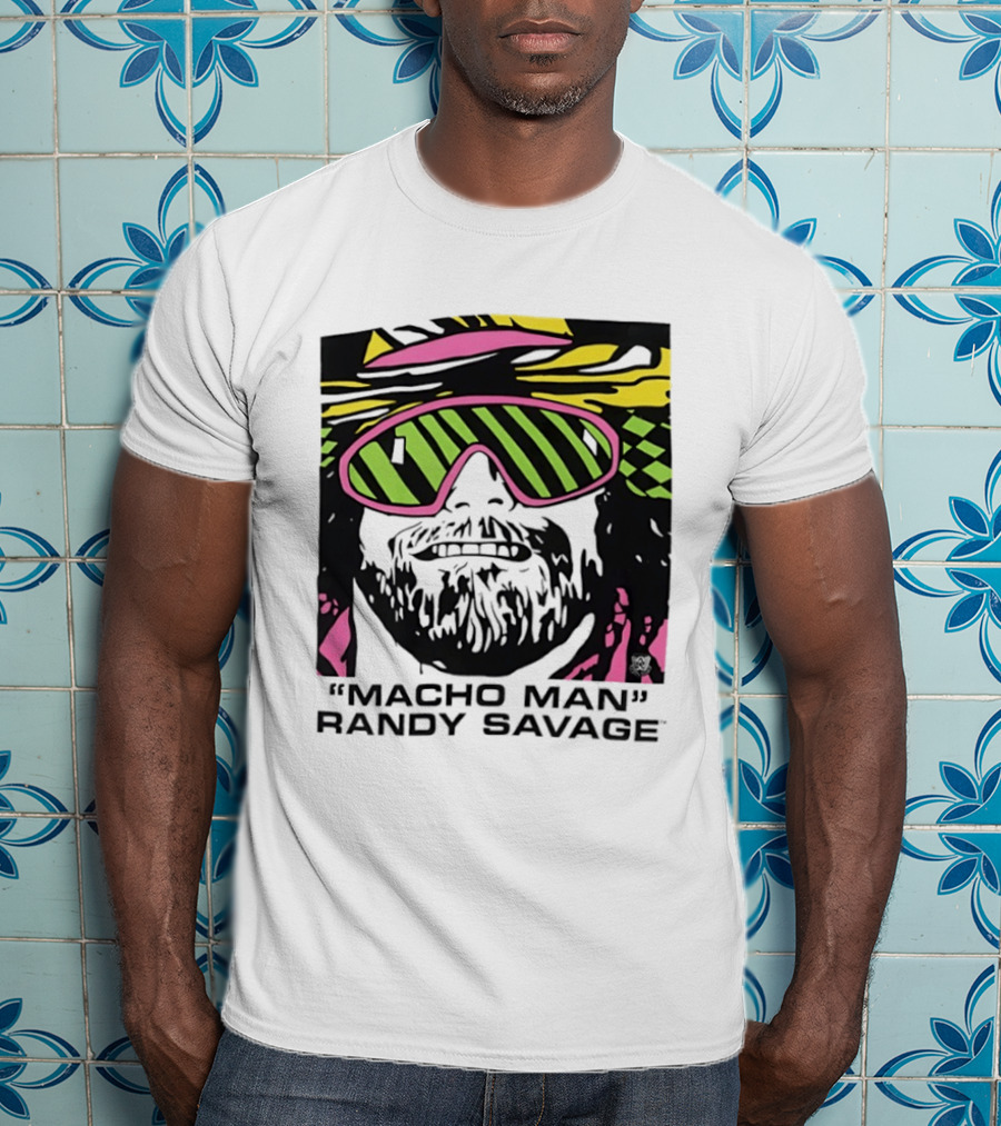 Macho Man Randy Savage Retro Style Neon T-Shirt
