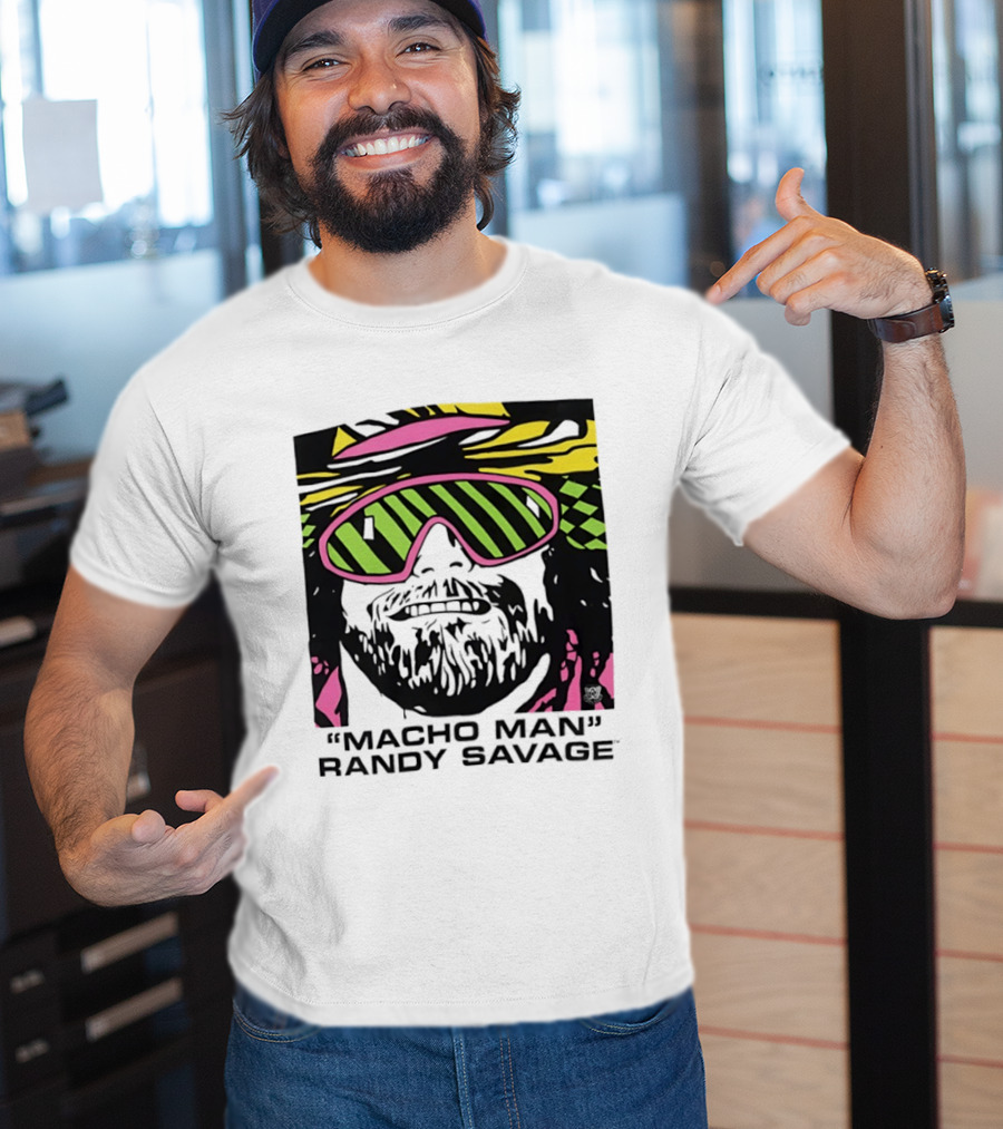 Macho Man Randy Savage Retro Style Neon T-Shirt