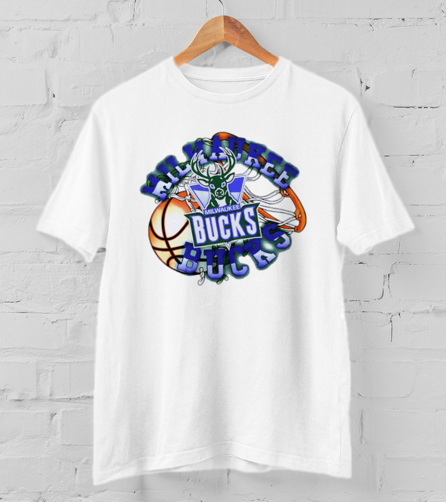 Milwaukee Bucks Basketball Hoop Deer T-Shirt
