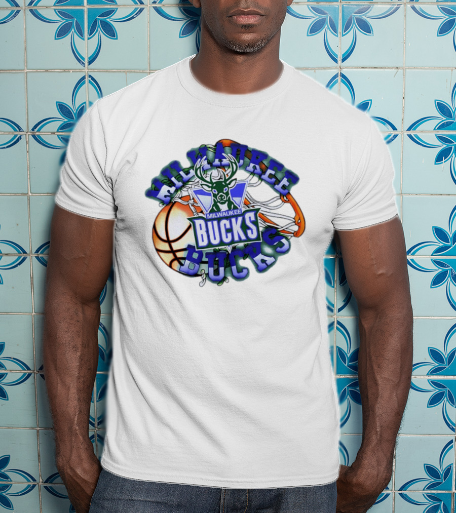 Milwaukee Bucks Basketball Hoop Deer T-Shirt
