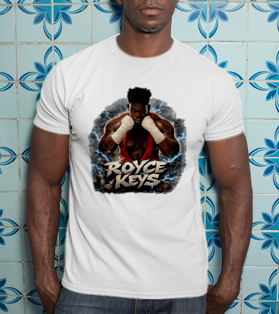 Royce Keys AEW Boxing Pose Lightning T-Shirt
