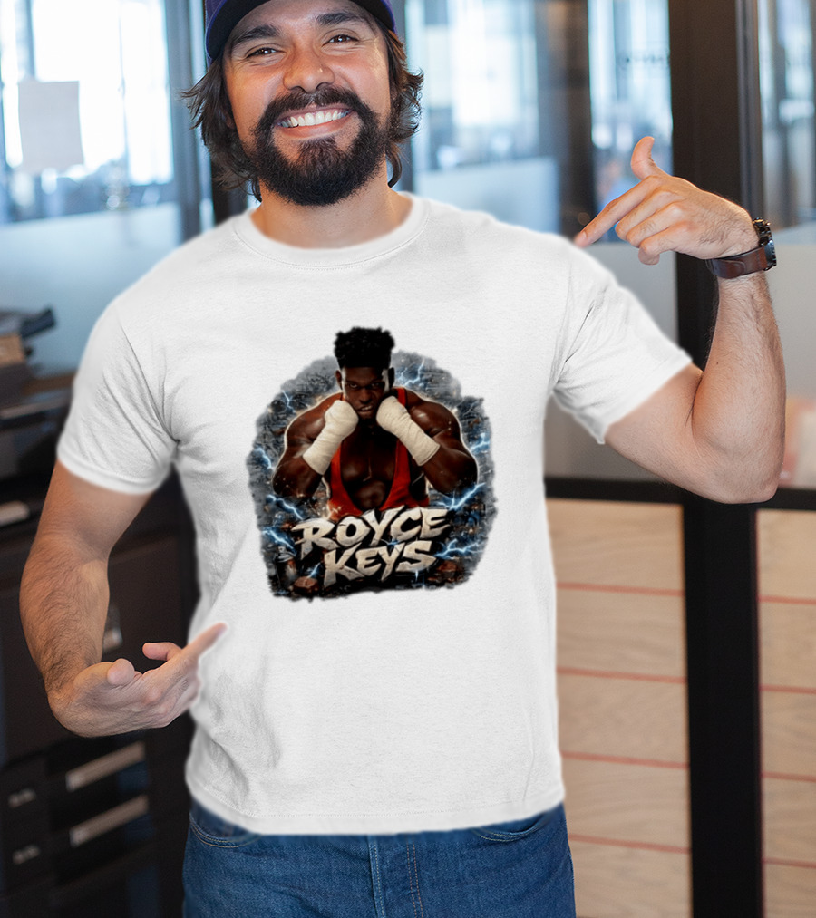 Royce Keys AEW Boxing Pose Lightning T-Shirt