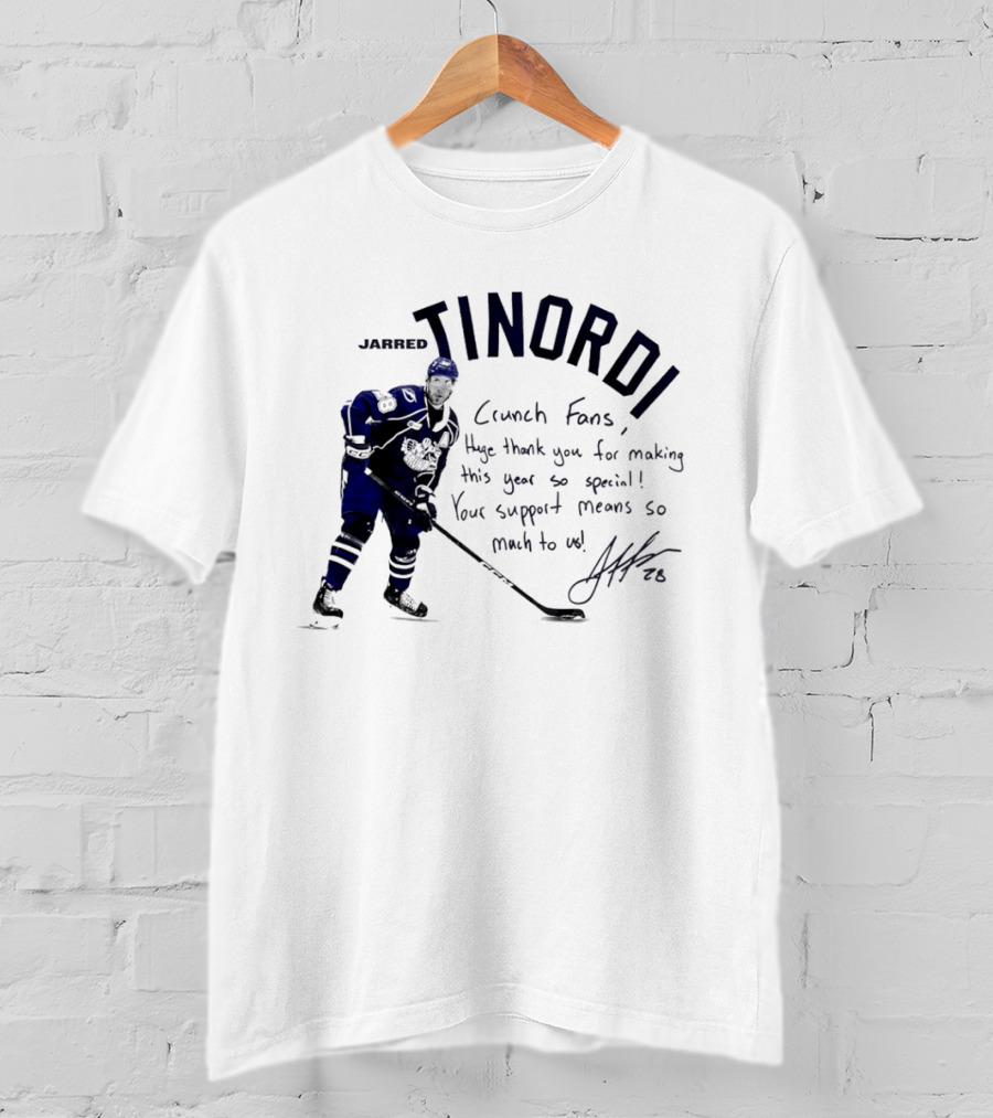 Syracuse Crunch Jarred Tinordi Fans Huge Thank You For Making This Year Special Your Support Means So Much T-Shirt