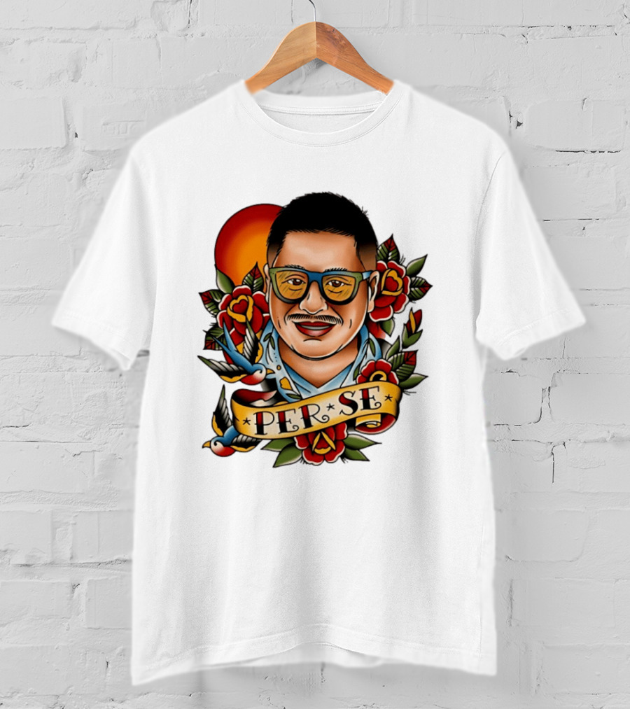 Per Se Old School Tattoo Roses Swallow T-Shirt