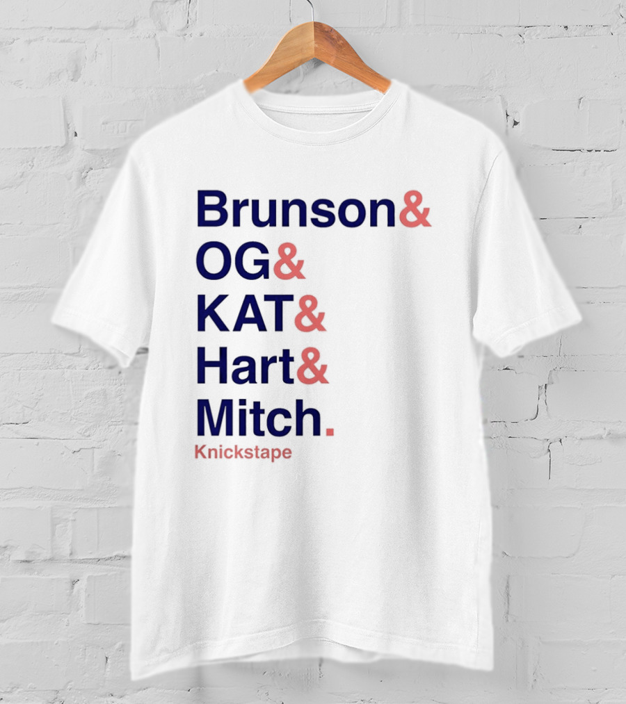 Brunson OG KAT Hart Mitch New York Knicks Knickstape T-Shirt