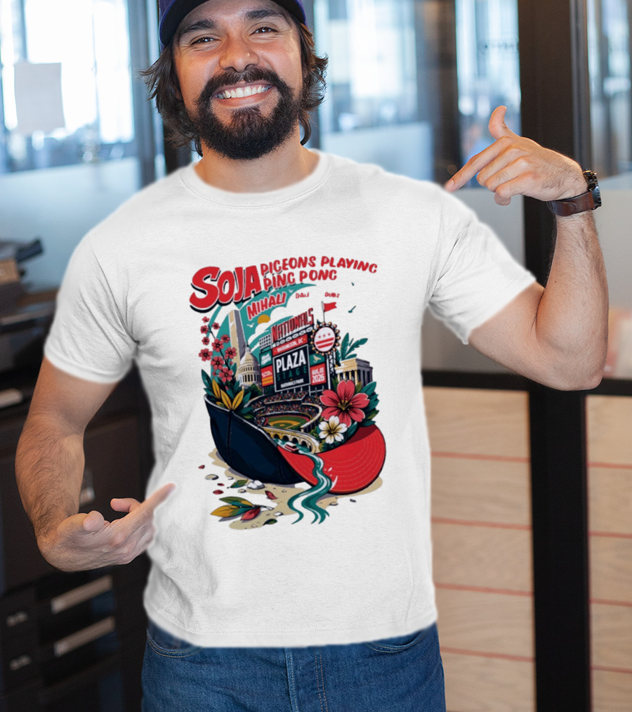SOJA Pigeons Playing Ping Pong Mihali Nationals Park Plaza Stage DC August 1 2026 T-Shirt