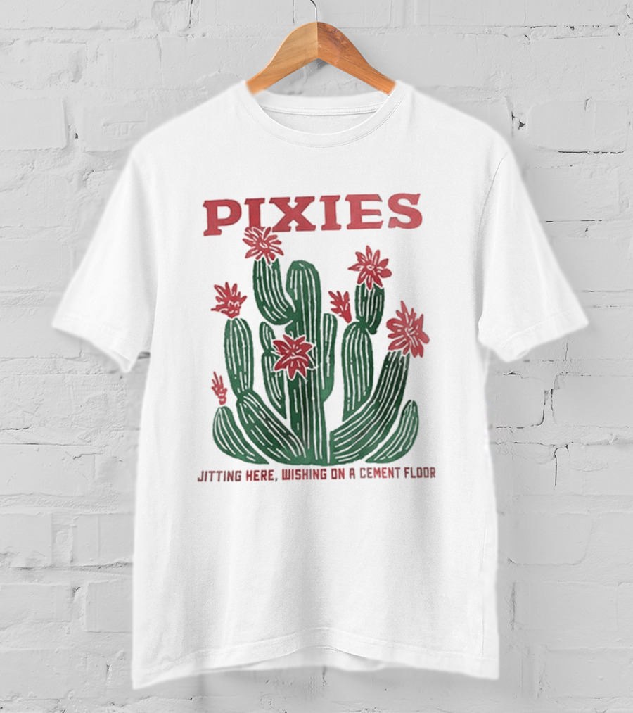 Pixies P40 Asia Tour 2026 Cactus Sitting Here Wishing On A Cement Floor T-Shirt