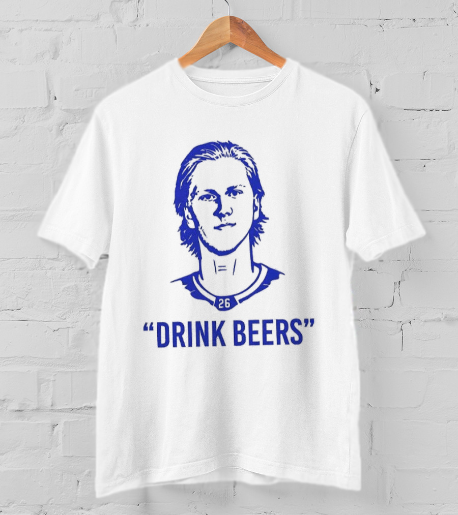 Rasmus Dahlin Drink Beers Blue Sketch T-Shirt