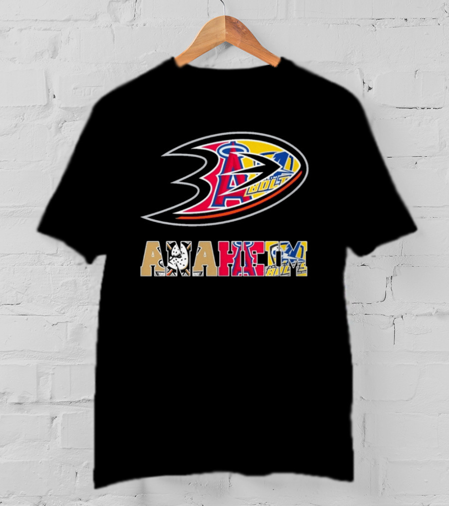 Anaheim Ducks Angels Rams Sports Teams Fan Merchandise T-Shirt