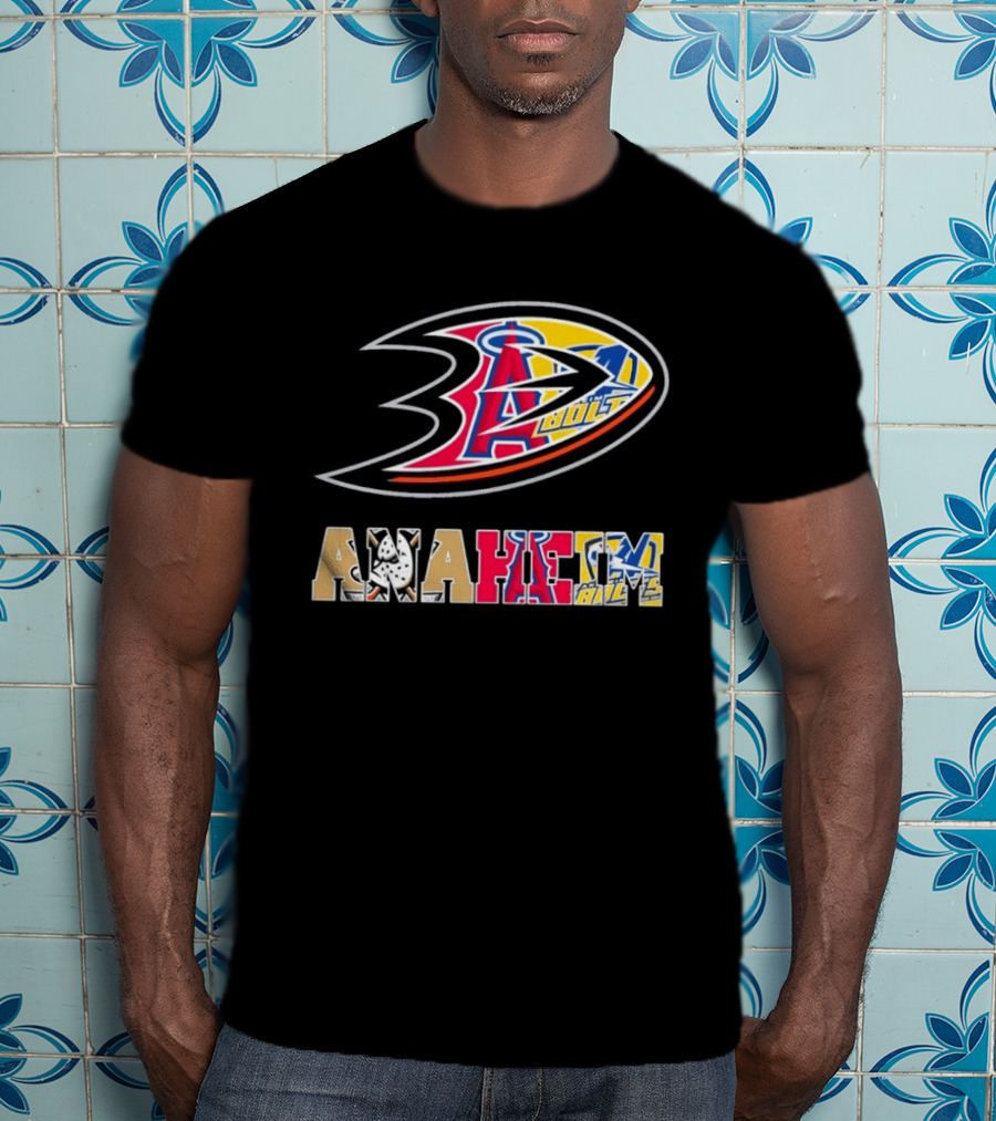 Anaheim Ducks Angels Rams Sports Teams Fan Merchandise T-Shirt