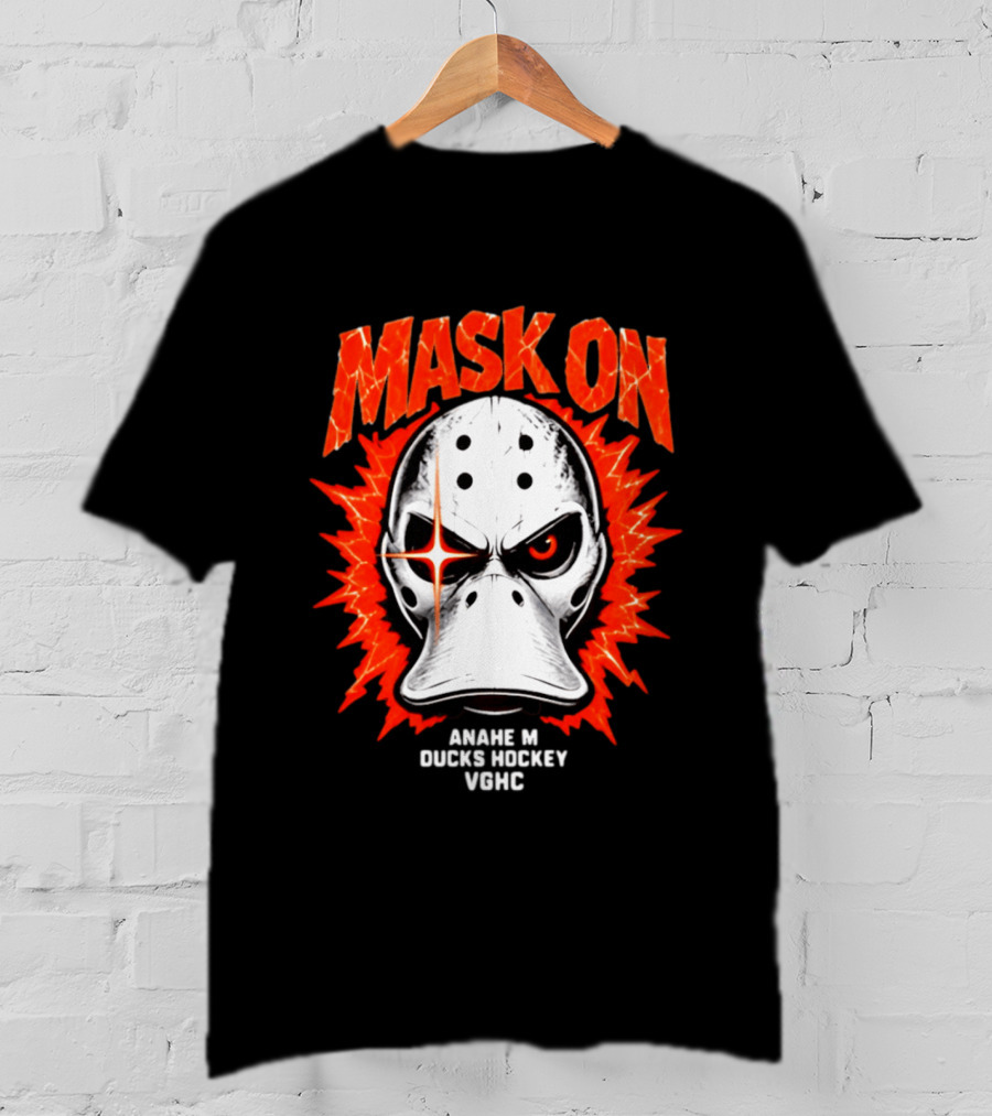 MASK ON Anaheim Ducks Hockey Vonic T-Shirt