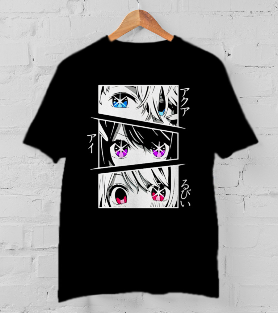 Aqua Ai And Ruby Eyes Oshi No Ko Anime Characters T-Shirt