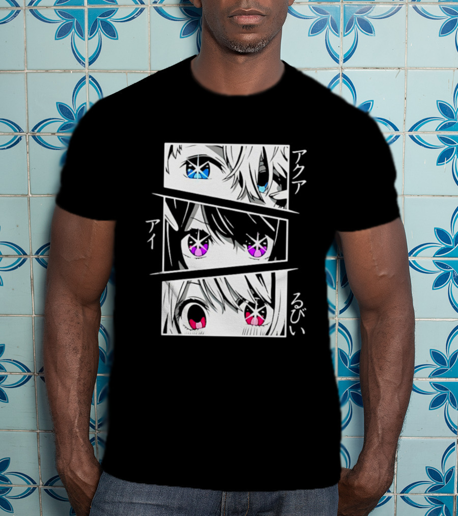 Aqua Ai And Ruby Eyes Oshi No Ko Anime Characters T-Shirt