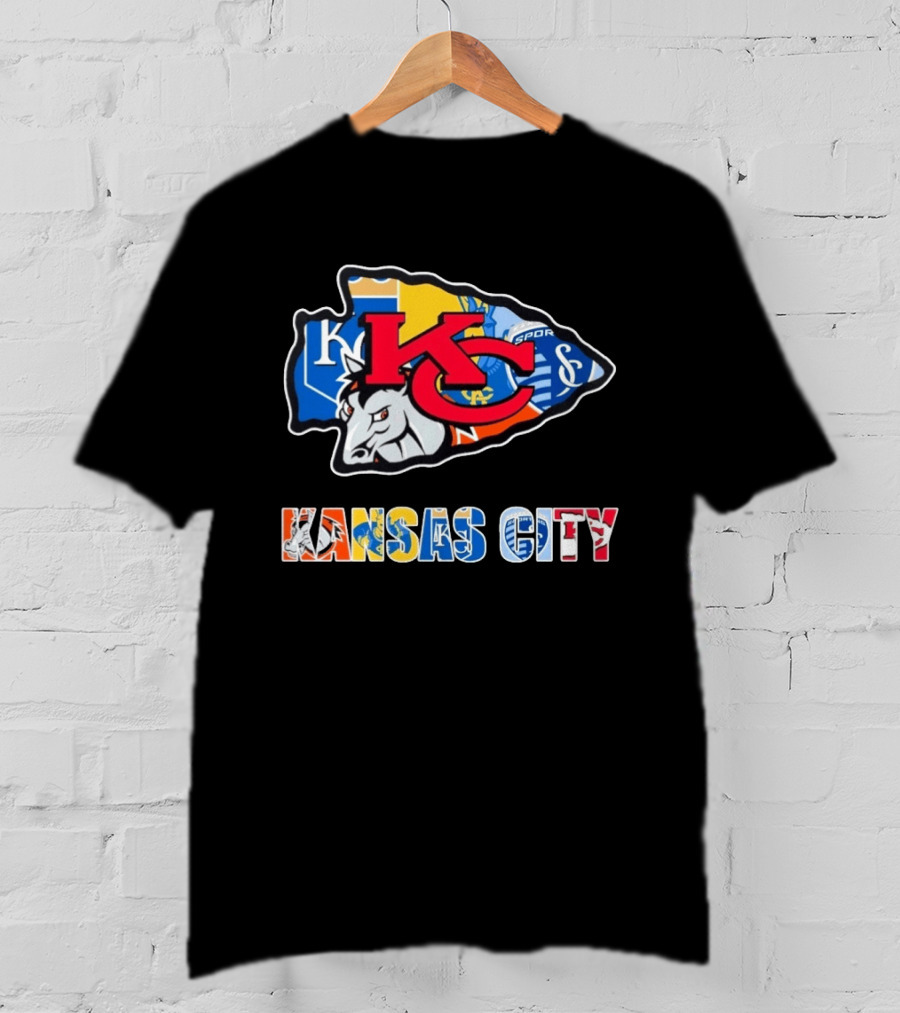 Kansas City Chiefs Royals Sporting KC Crest T-Shirt