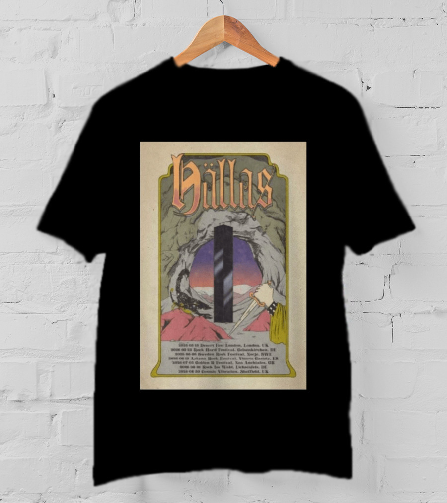 Hällas Tour 2026 Desert Fest London To Cosmic Fuzz Sheffield Summer Dates UK Germany Switzerland Austria Greece T-Shirt
