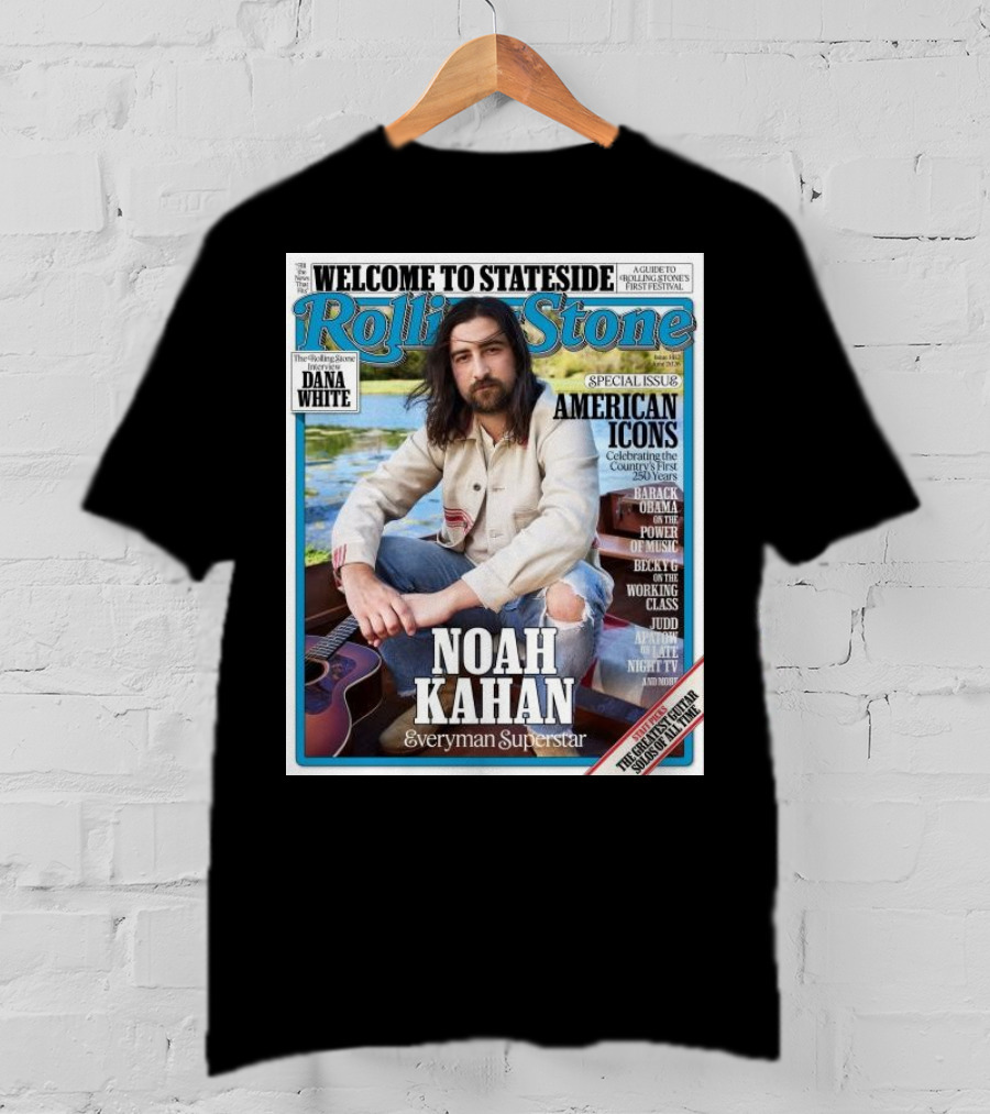 Welcome To Stateside Rolling Stone Noah Kahan Special Issue American Icons Everyman Superstar T-Shirt