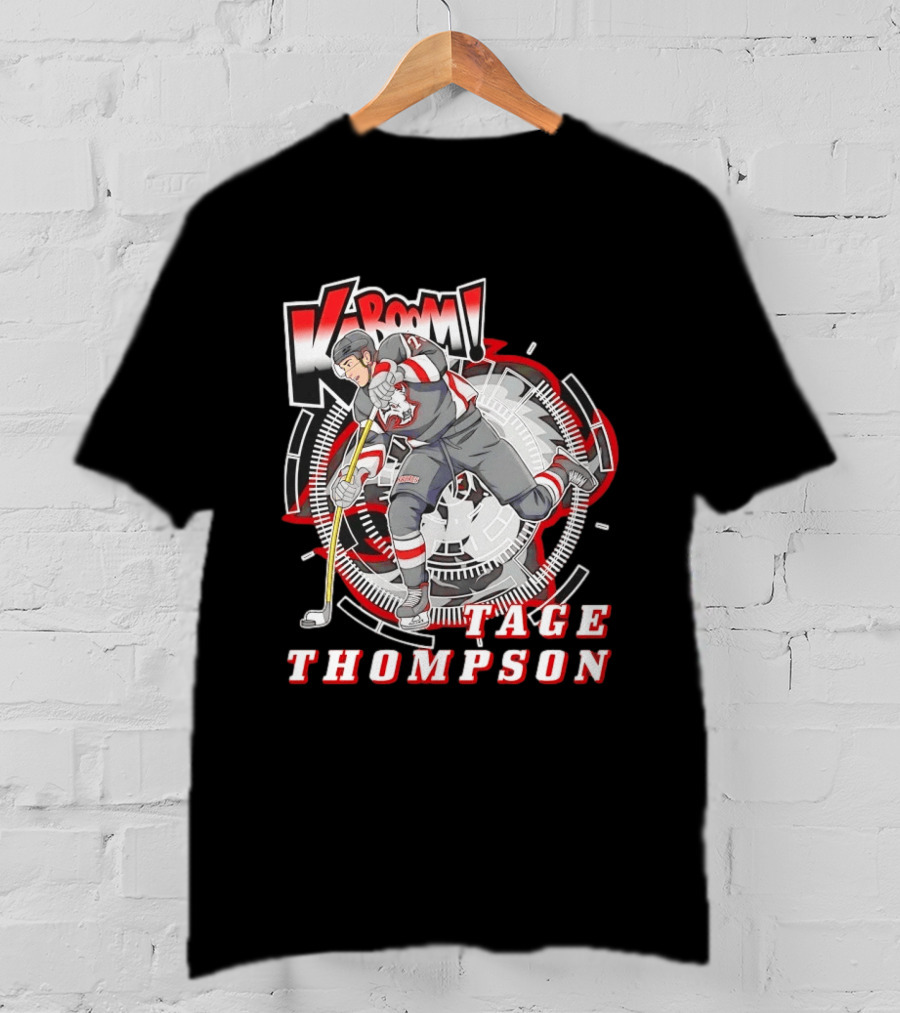 Tage Thompson Kaboom Hockey Comic T-Shirt