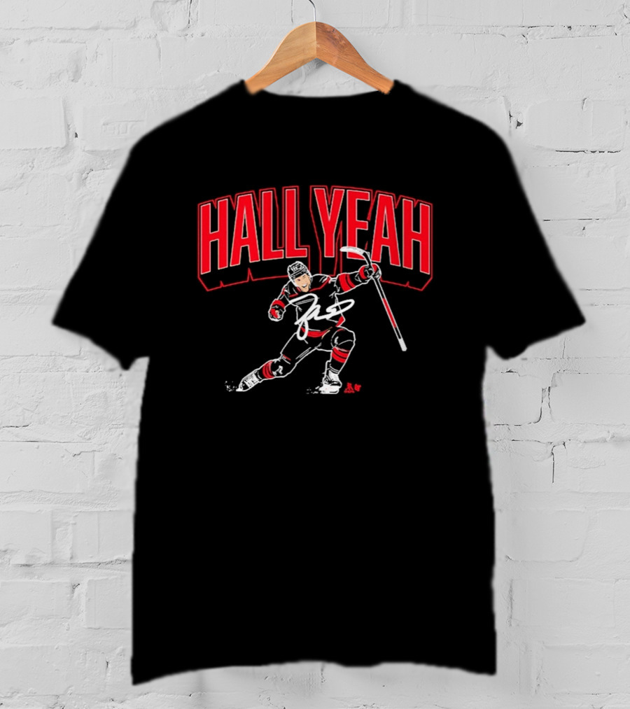 Hockey Player Hall Yeah Red And White Sports T-Shirt