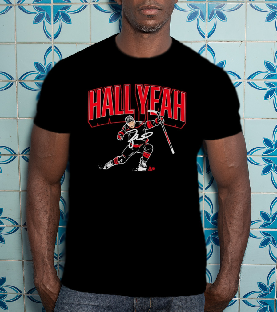 Hockey Player Hall Yeah Red And White Sports T-Shirt
