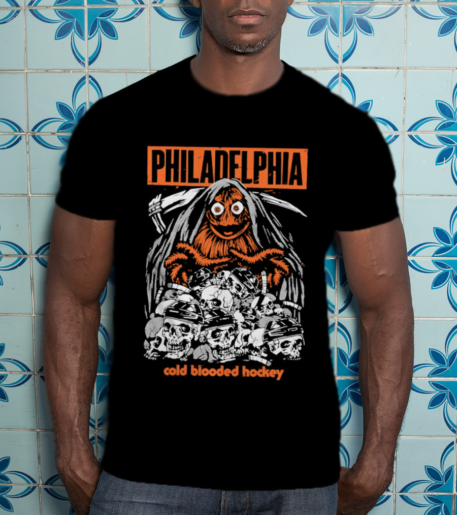 Philadelphia Gritty Reaper Cold Blooded Hockey Skulls T-Shirt