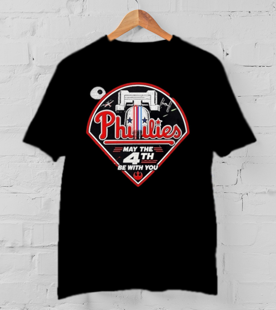 Phillies Star Wars May The 4th Be With You T-Shirt