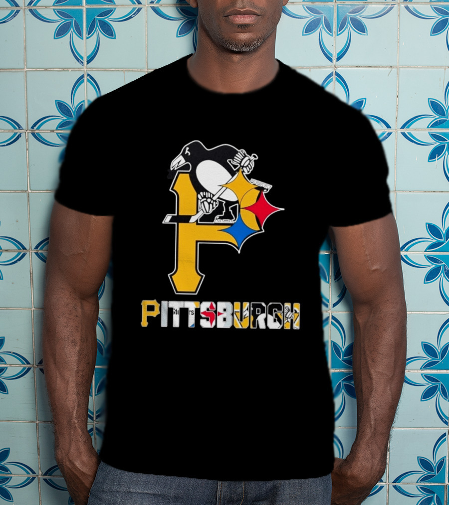 Pittsburgh Pirates Penguins Steelers Sports Teams Collaboration T-Shirt