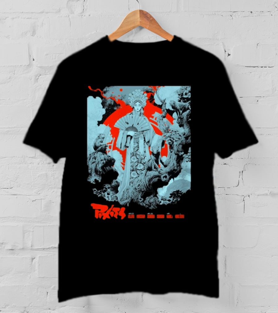 Pixies P40 Asia Tour 2026 Ken Taylor Geisha And Mythical Creatures T-Shirt