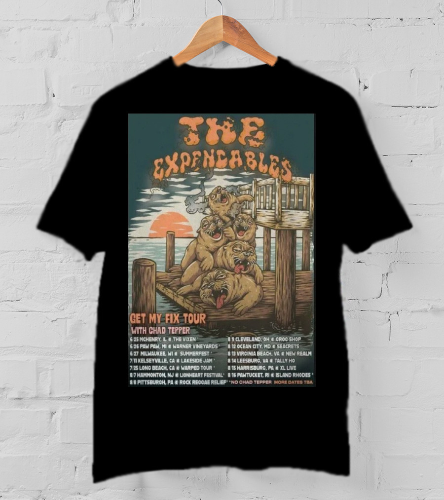 The Expendables Get My Fix Tour 2026 With Chad Tepper Locations And Dates T-Shirt