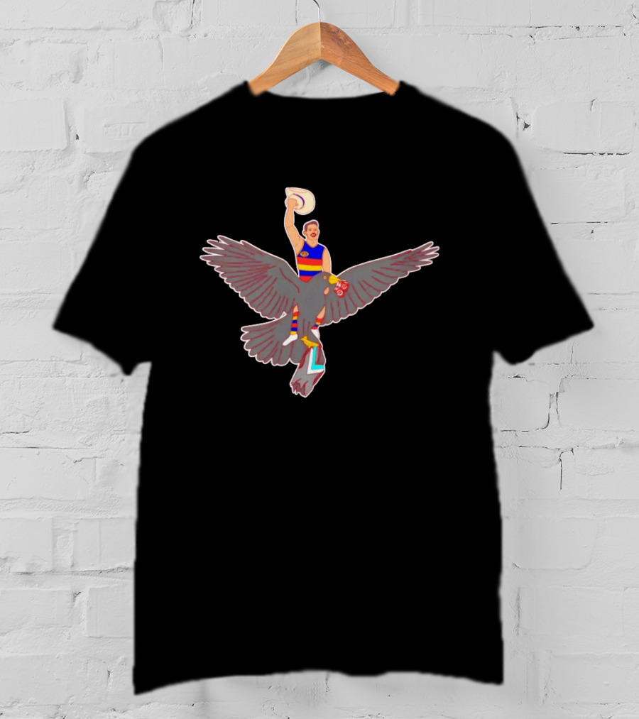Texan Crow Adventure: Cowboy Riding Giant Bird T-Shirt