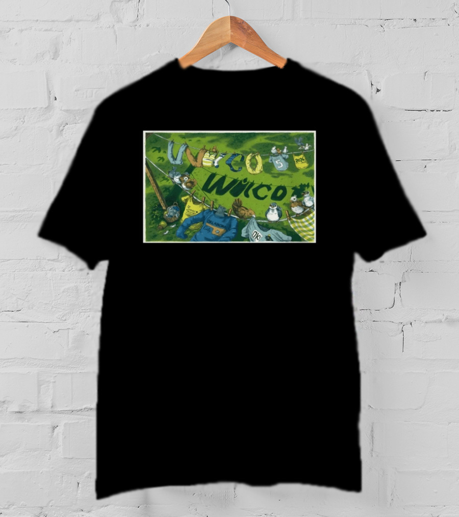 Wilco Oklahoma City OK 5 5 2026 Tour Birds And Clothesline T-Shirt