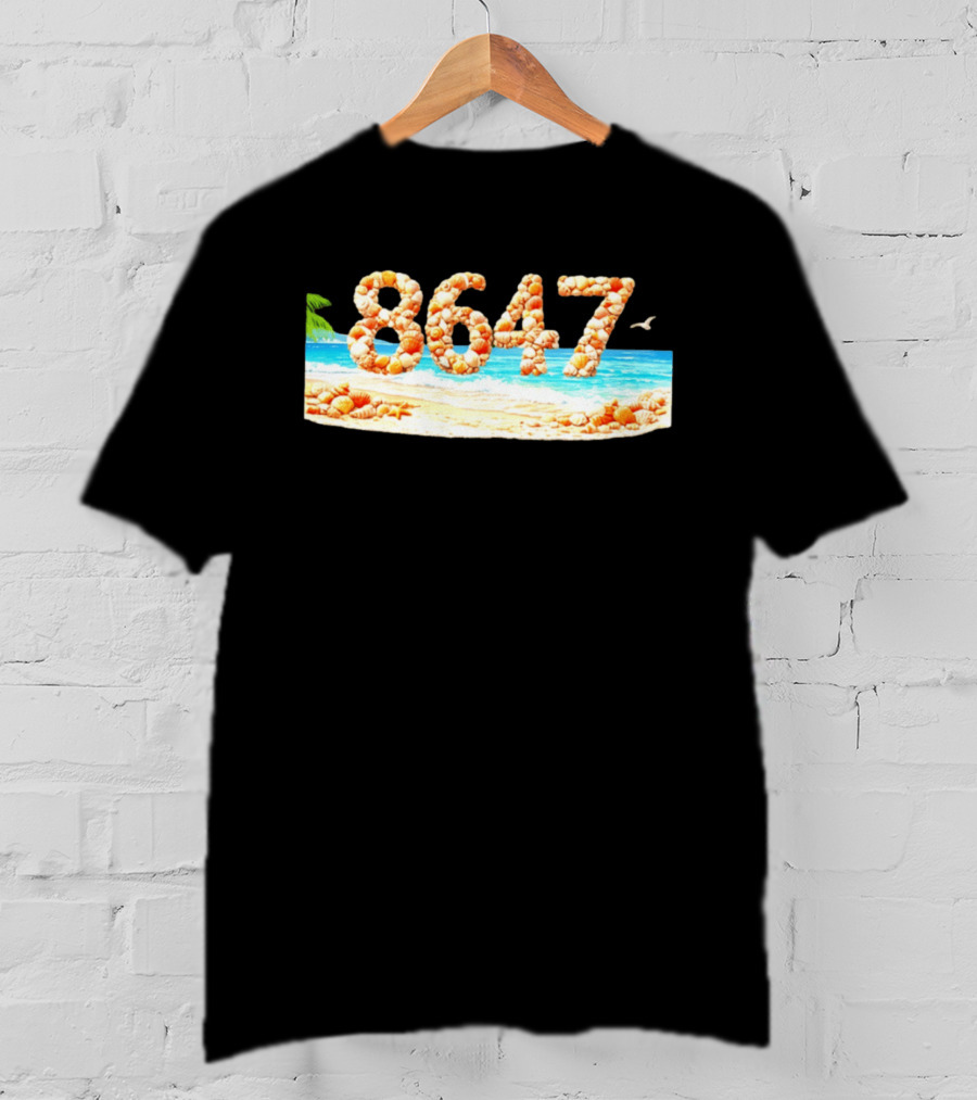 8647 Beach Edition Sun Sand Seashells Tropical Paradise T-Shirt
