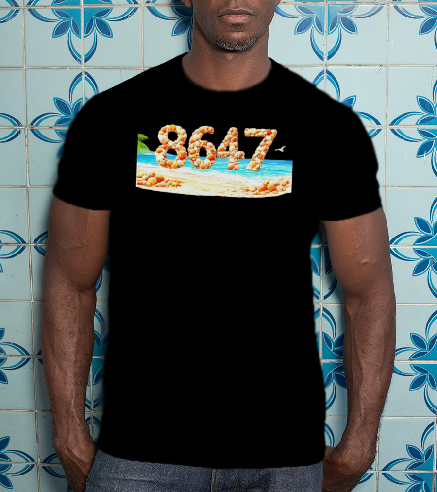 8647 Beach Edition Sun Sand Seashells Tropical Paradise T-Shirt
