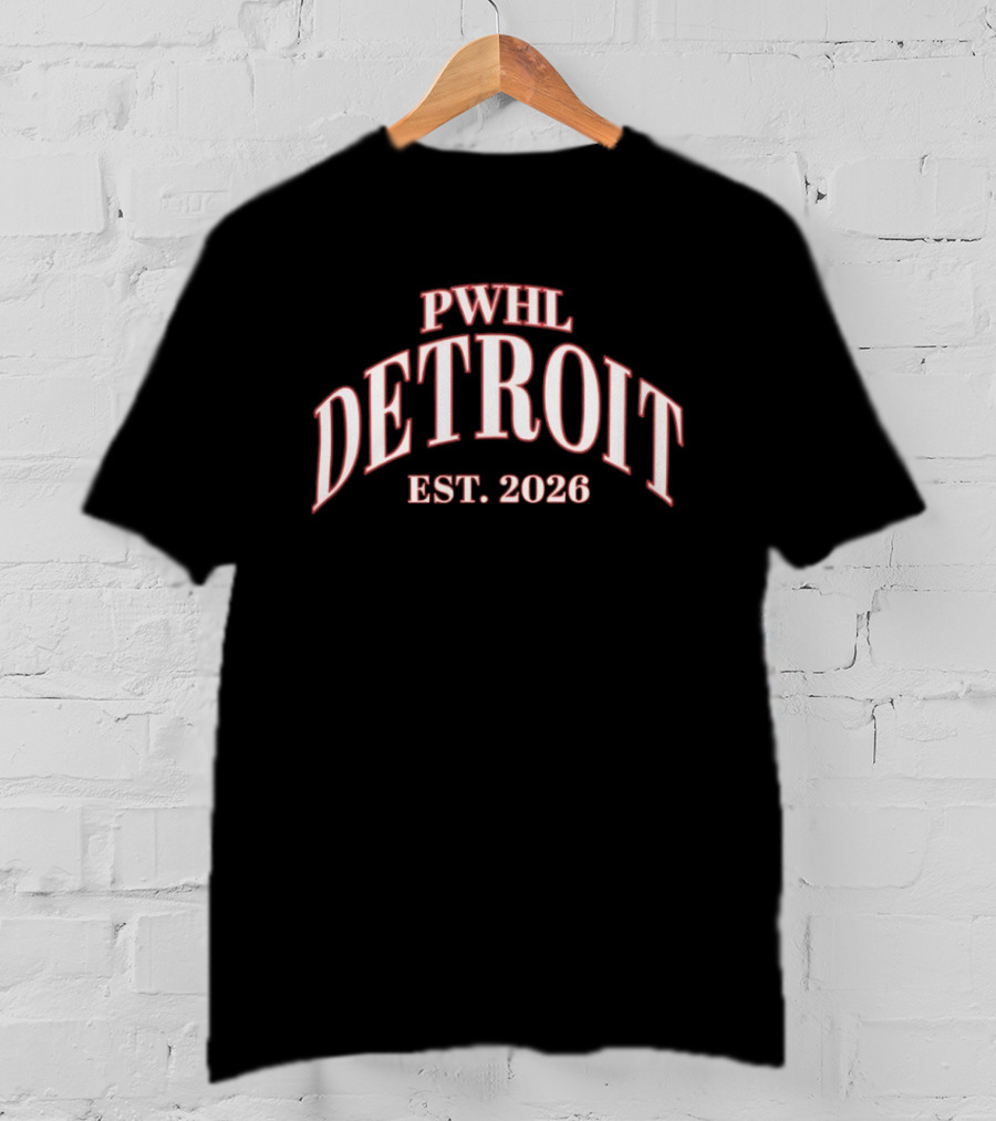 Detroit PWHL Women's Professional Hockey League Est 2026 T-Shirt