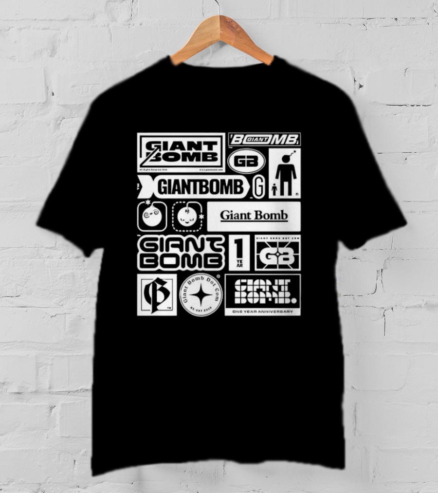 Giant Bomb Racing GB Icons And Logos Collection T-Shirt