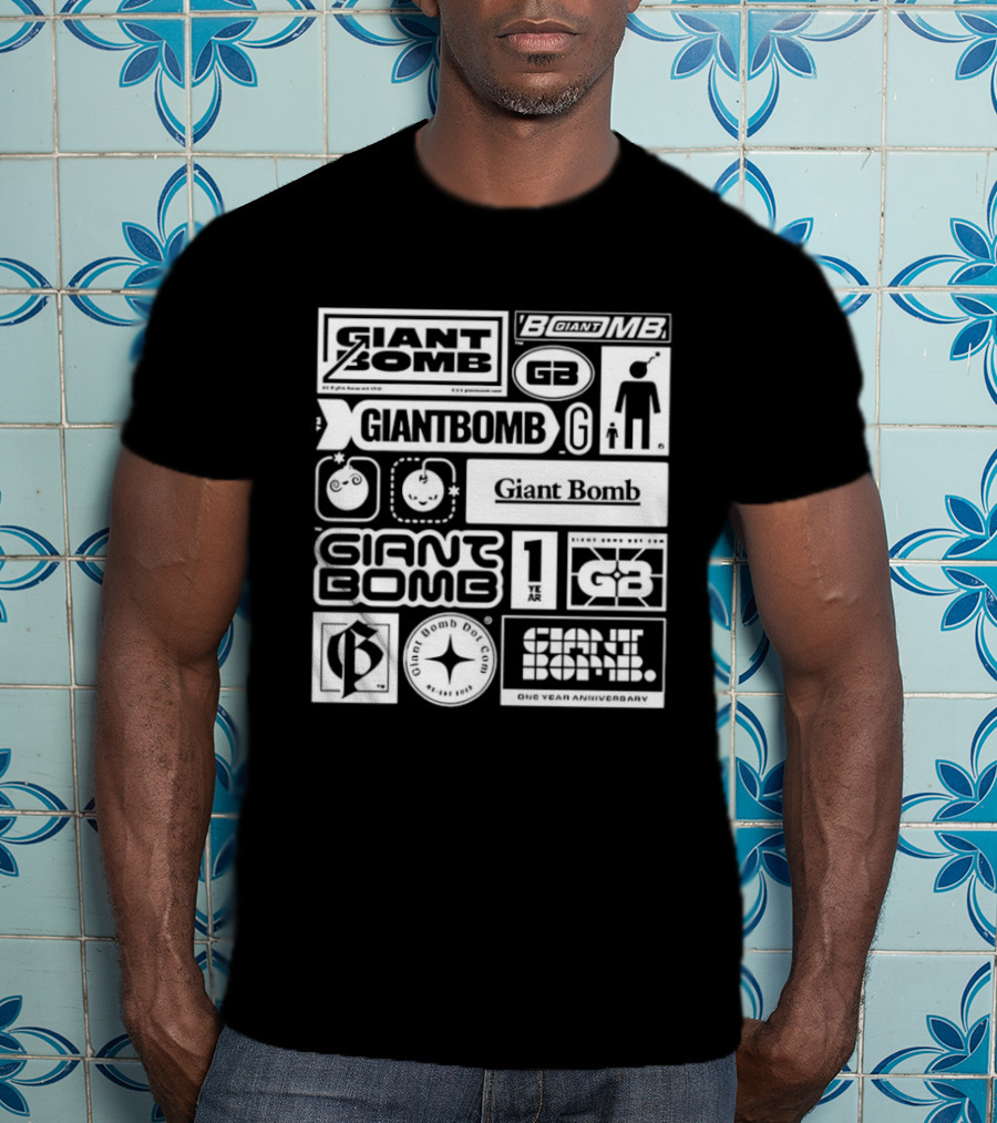 Giant Bomb Racing GB Icons And Logos Collection T-Shirt