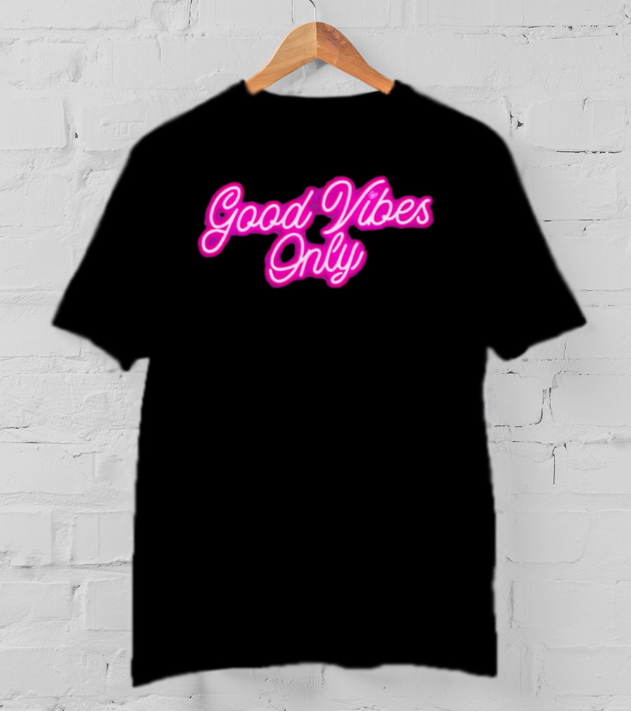 Good Vibes Only Neon Purple Script T-Shirt