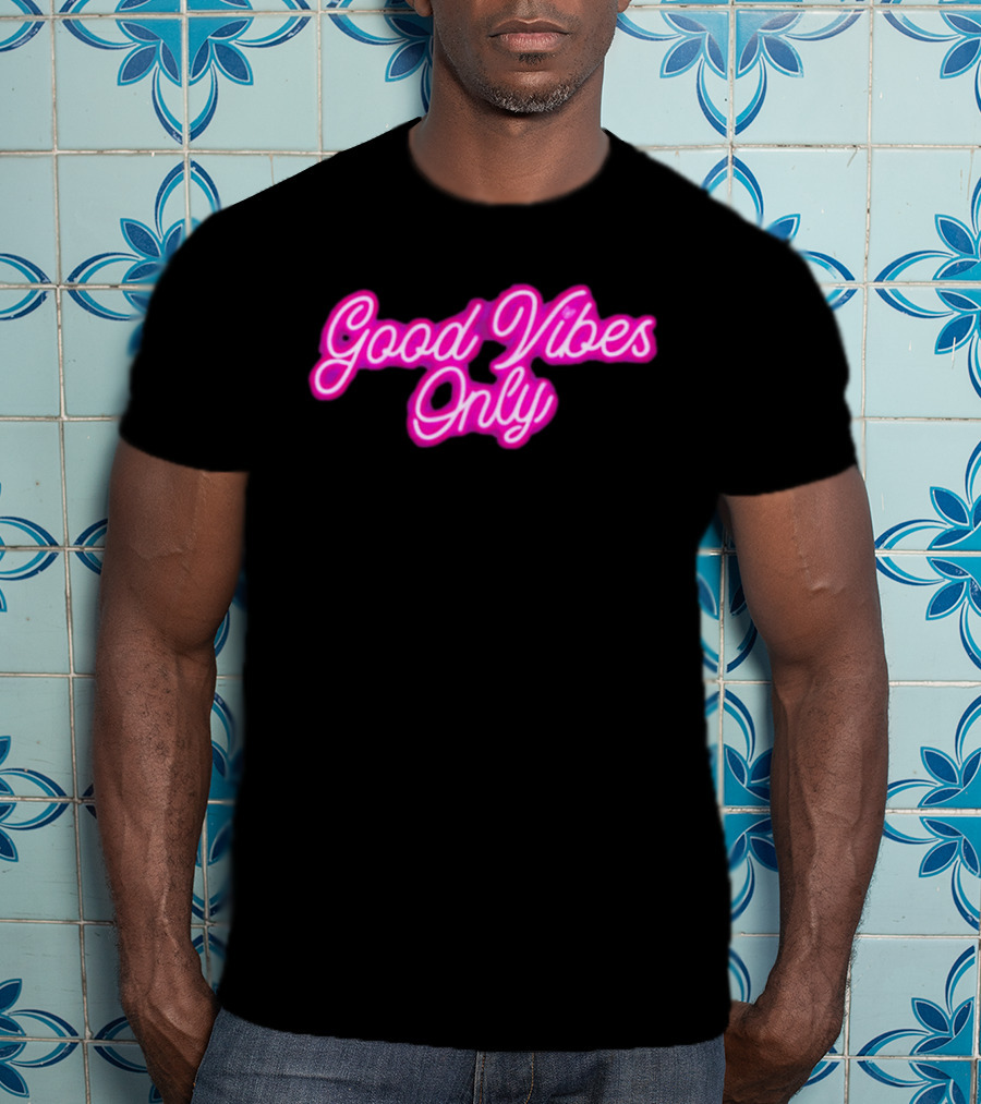 Good Vibes Only Neon Purple Script T-Shirt