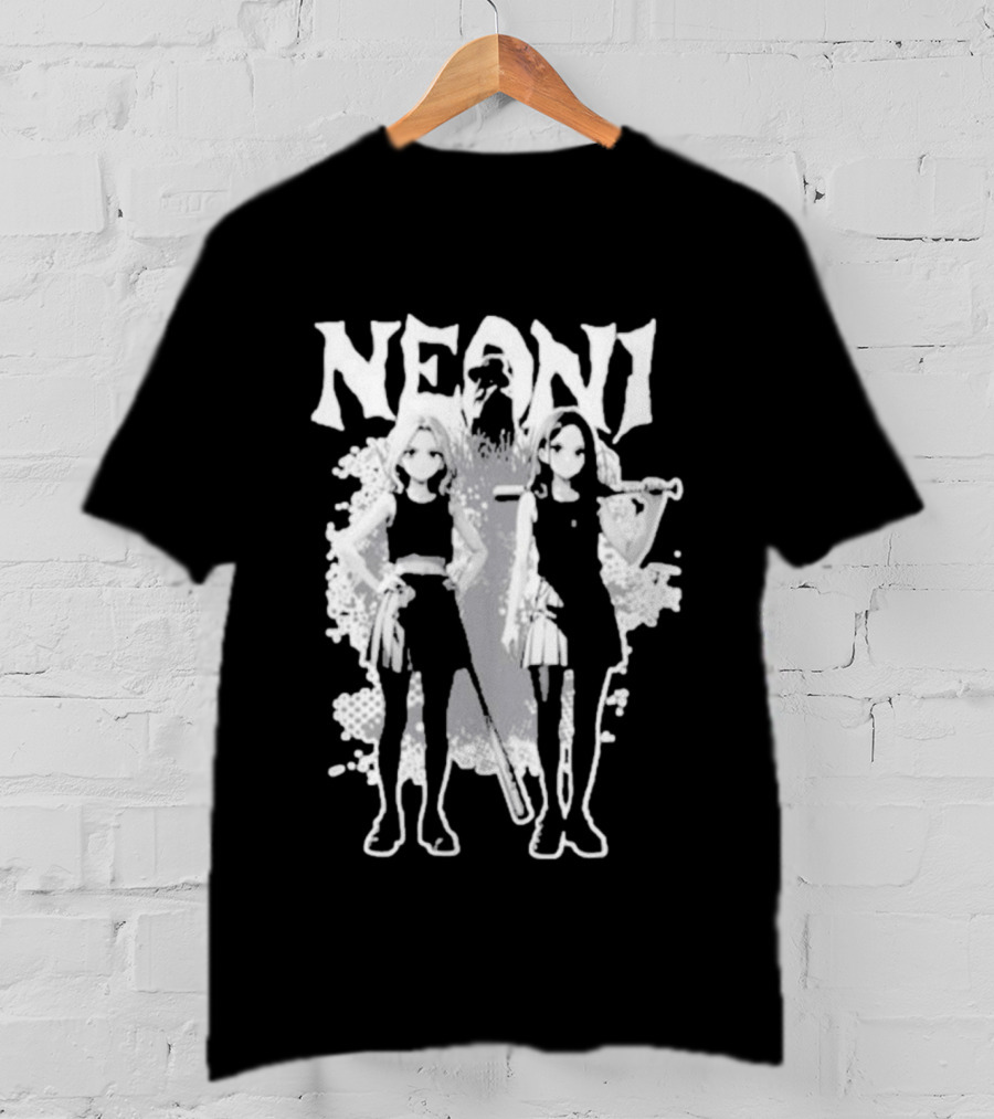 Neoni Anime Manga Girls Trio Aesthetic T-Shirt