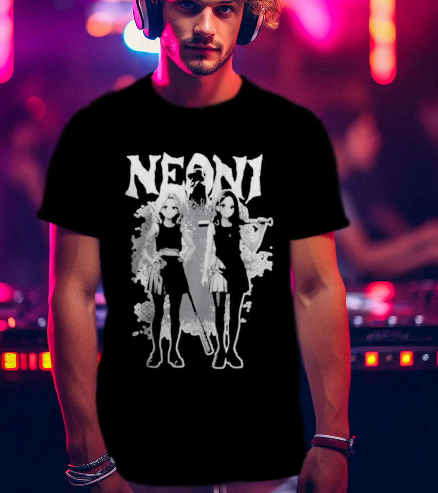 Neoni Anime Manga Girls Trio Aesthetic T-Shirt