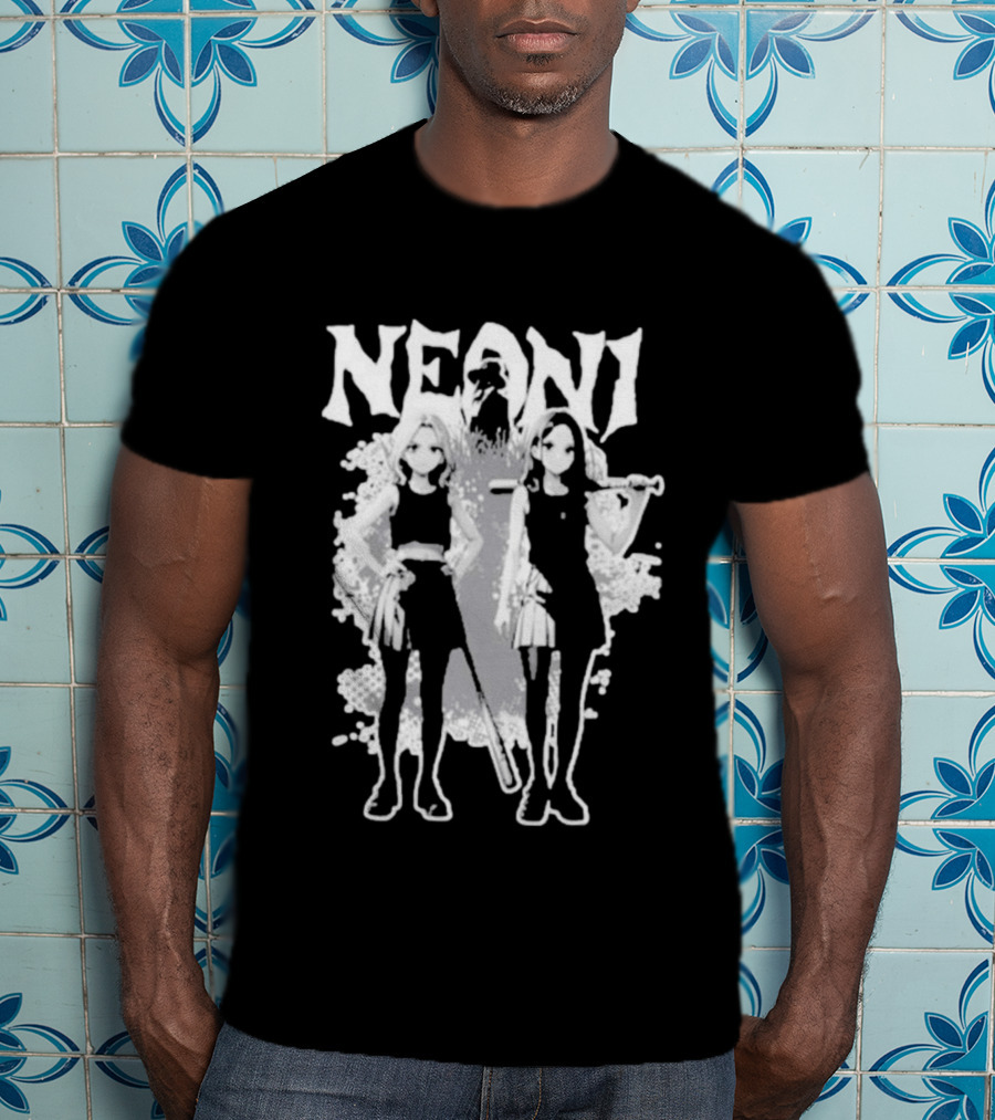 Neoni Anime Manga Girls Trio Aesthetic T-Shirt