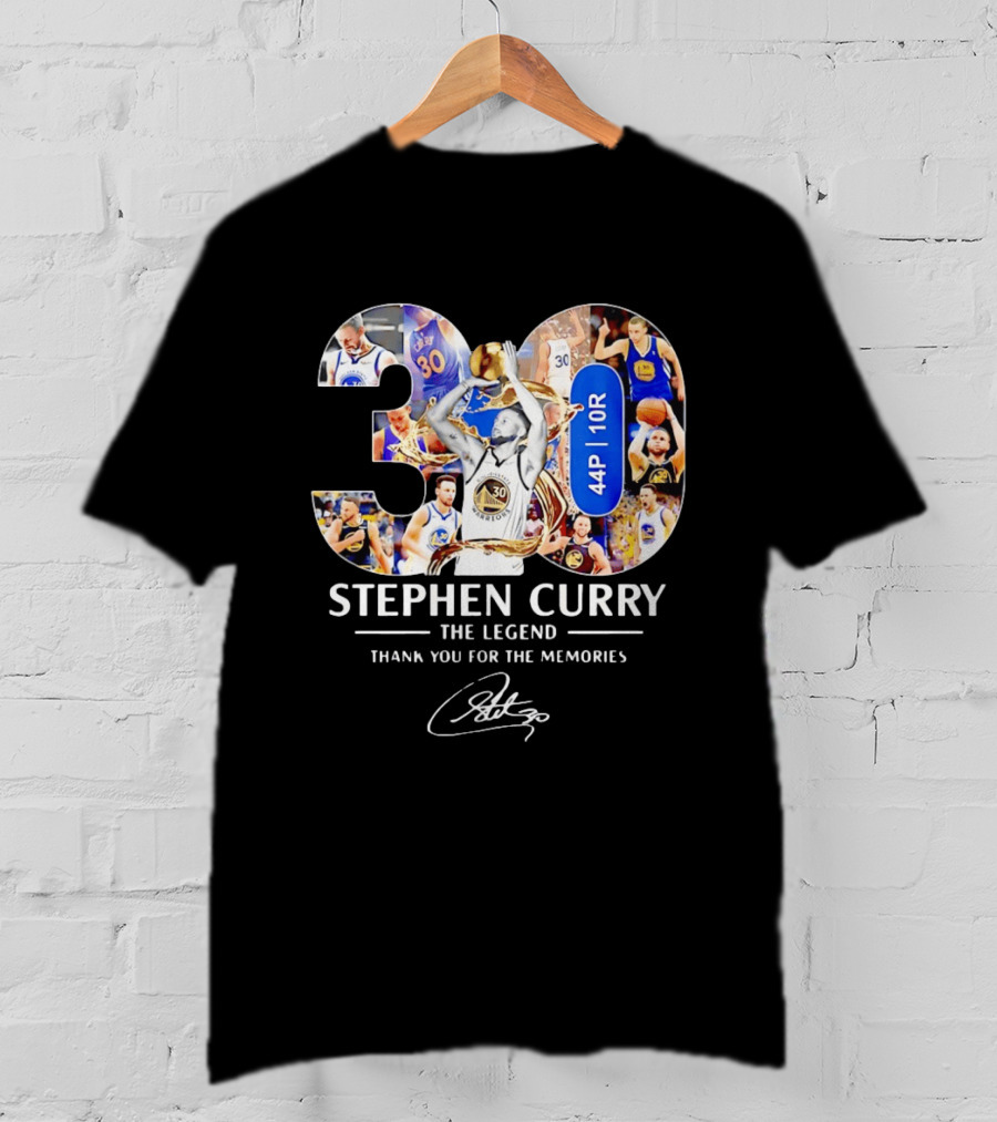Stephen Curry 30 The Legend Thank You For The Memories 44P 10R T-Shirt
