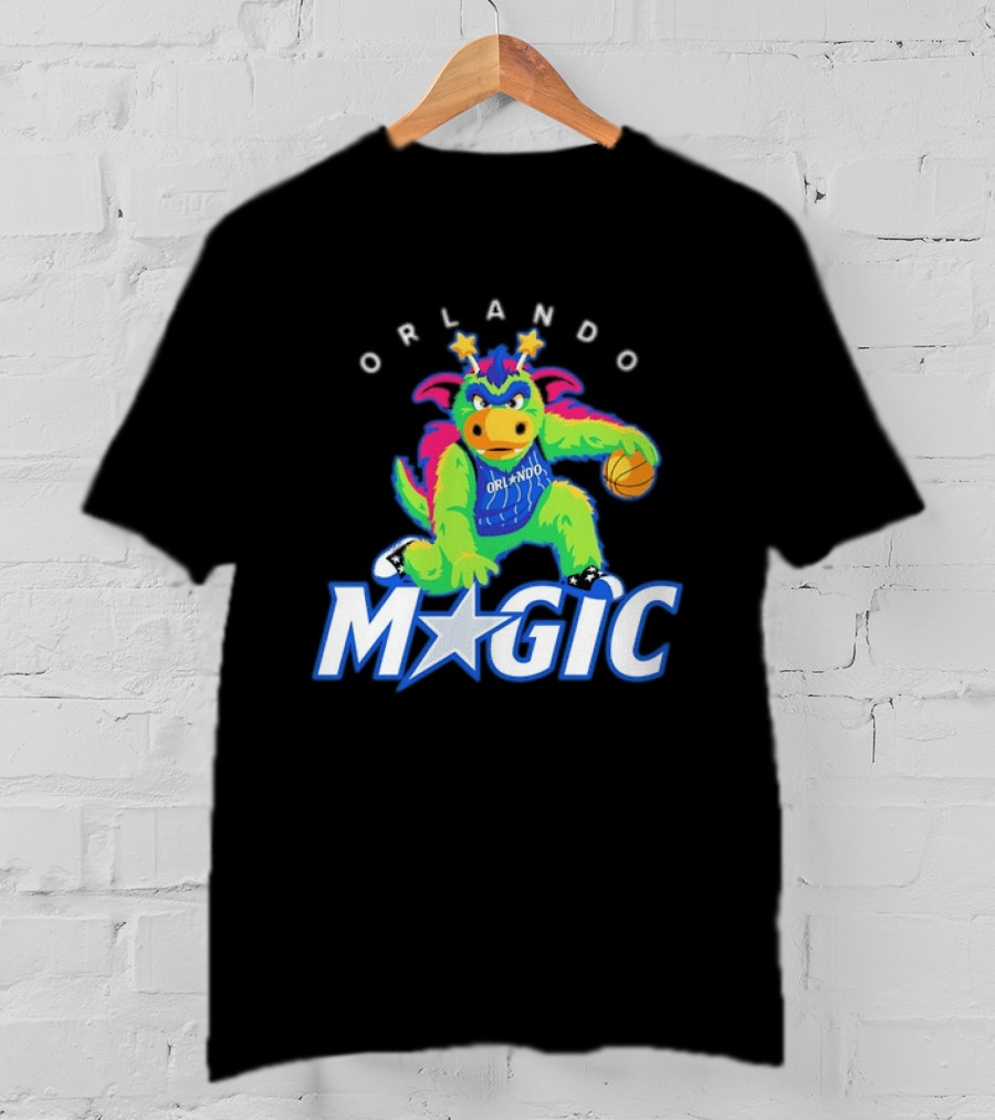 NBA Orlando Magic Stuff The Magic Dragon Basketball T-Shirt