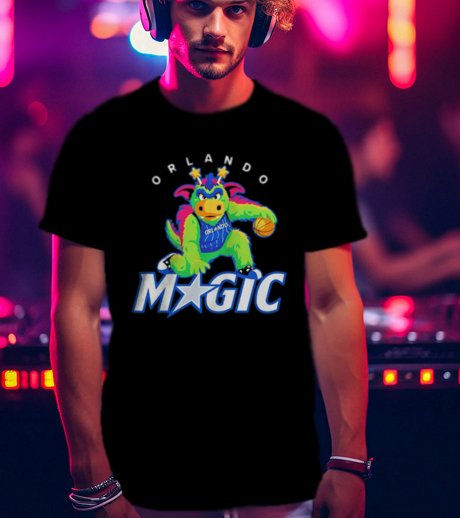 NBA Orlando Magic Stuff The Magic Dragon Basketball T-Shirt