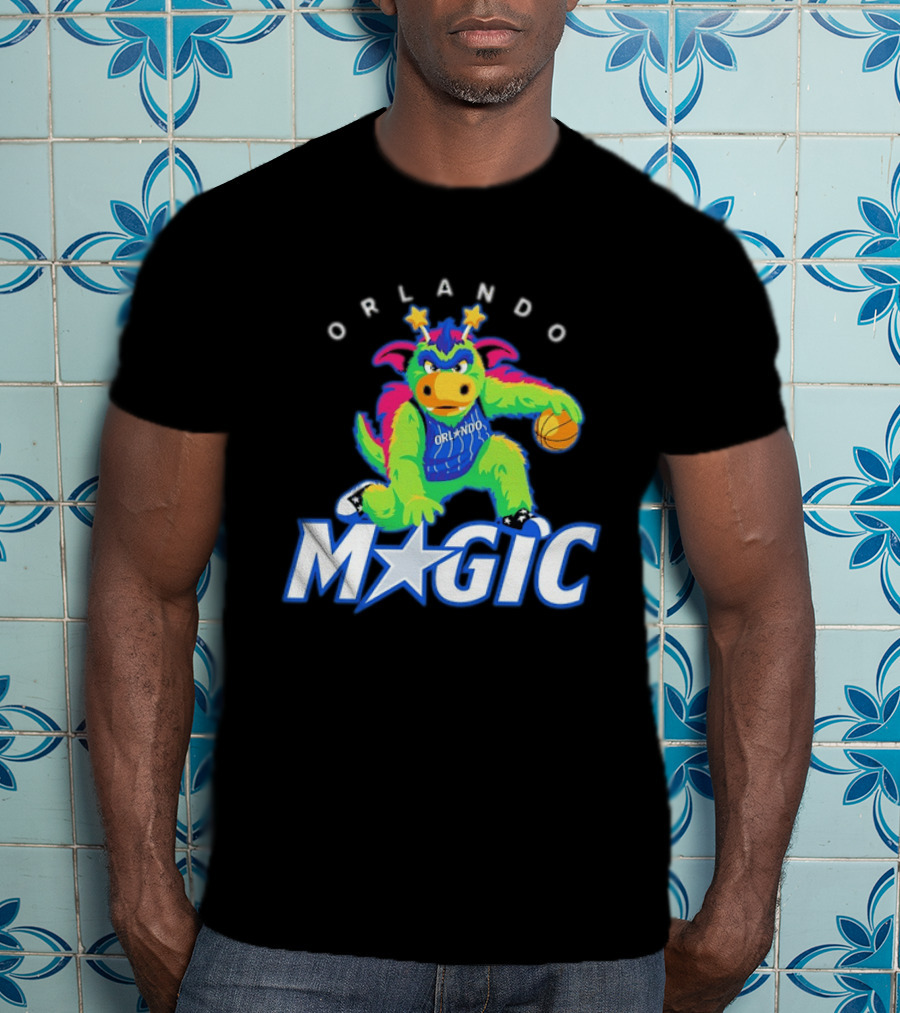 NBA Orlando Magic Stuff The Magic Dragon Basketball T-Shirt