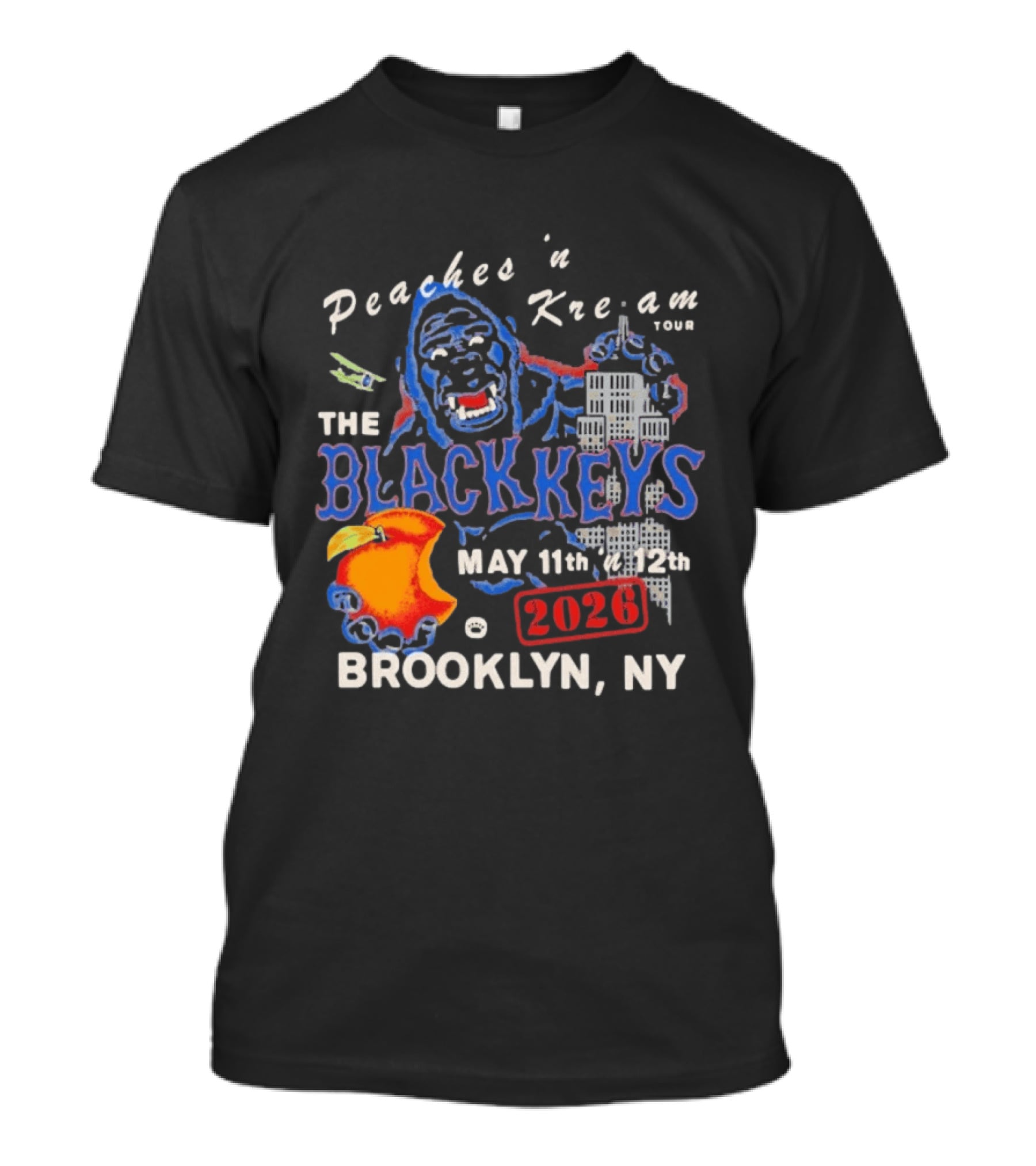 Peaches 'n Kream Tour The Black Keys May 11th 12th 2026 Brooklyn NY T-Shirt