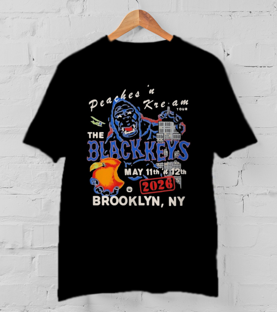 Peaches 'n Kream Tour The Black Keys May 11th 12th 2026 Brooklyn NY T-Shirt
