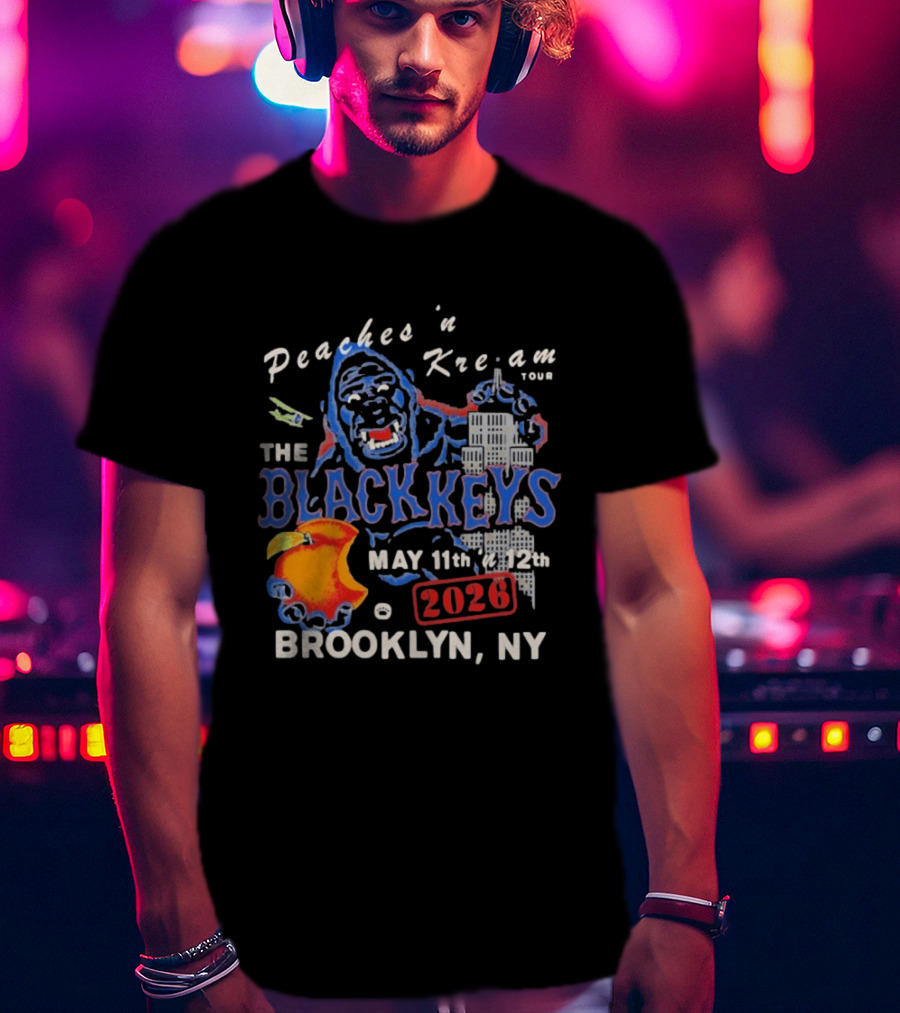 Peaches 'n Kream Tour The Black Keys May 11th 12th 2026 Brooklyn NY T-Shirt