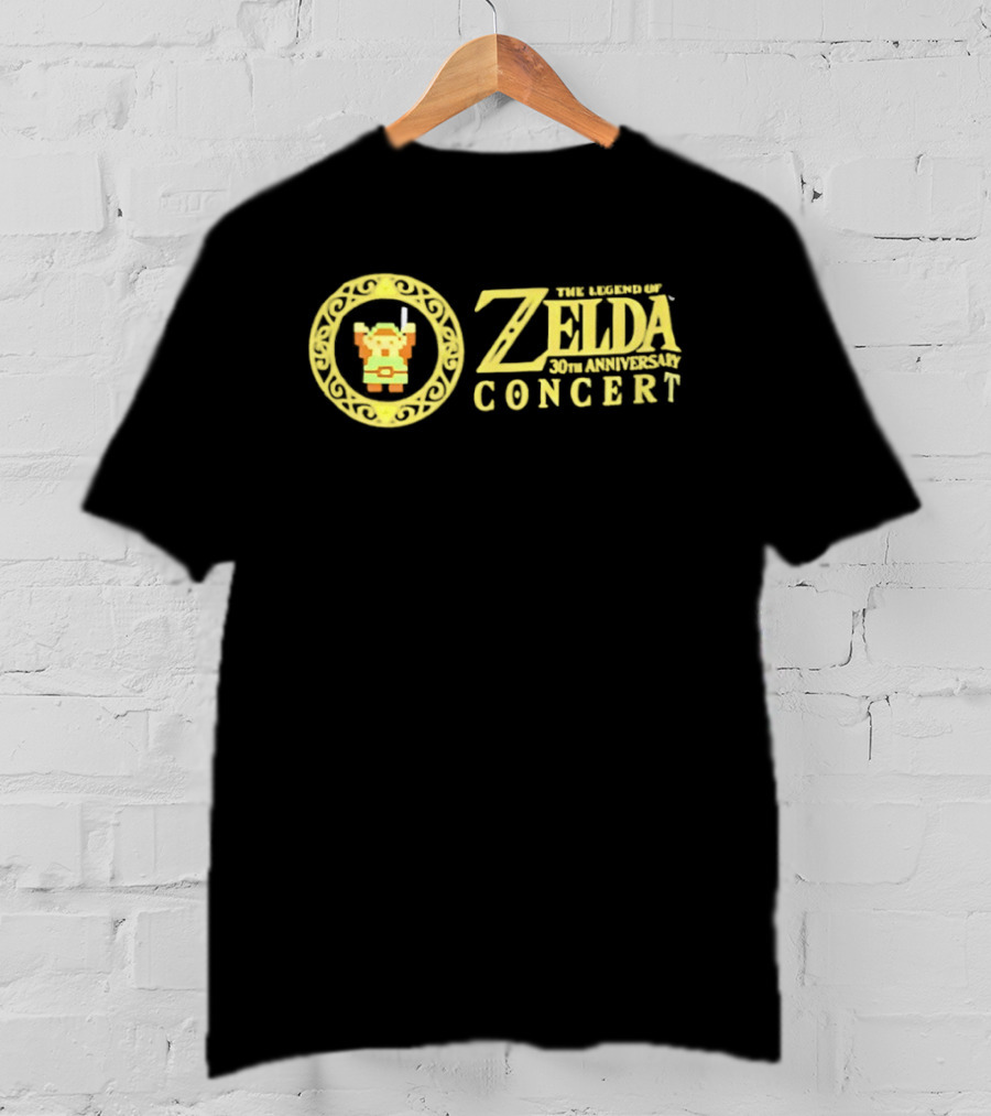 The Legend Of Zelda Concert 30th Anniversary Pixel Art Link T-Shirt
