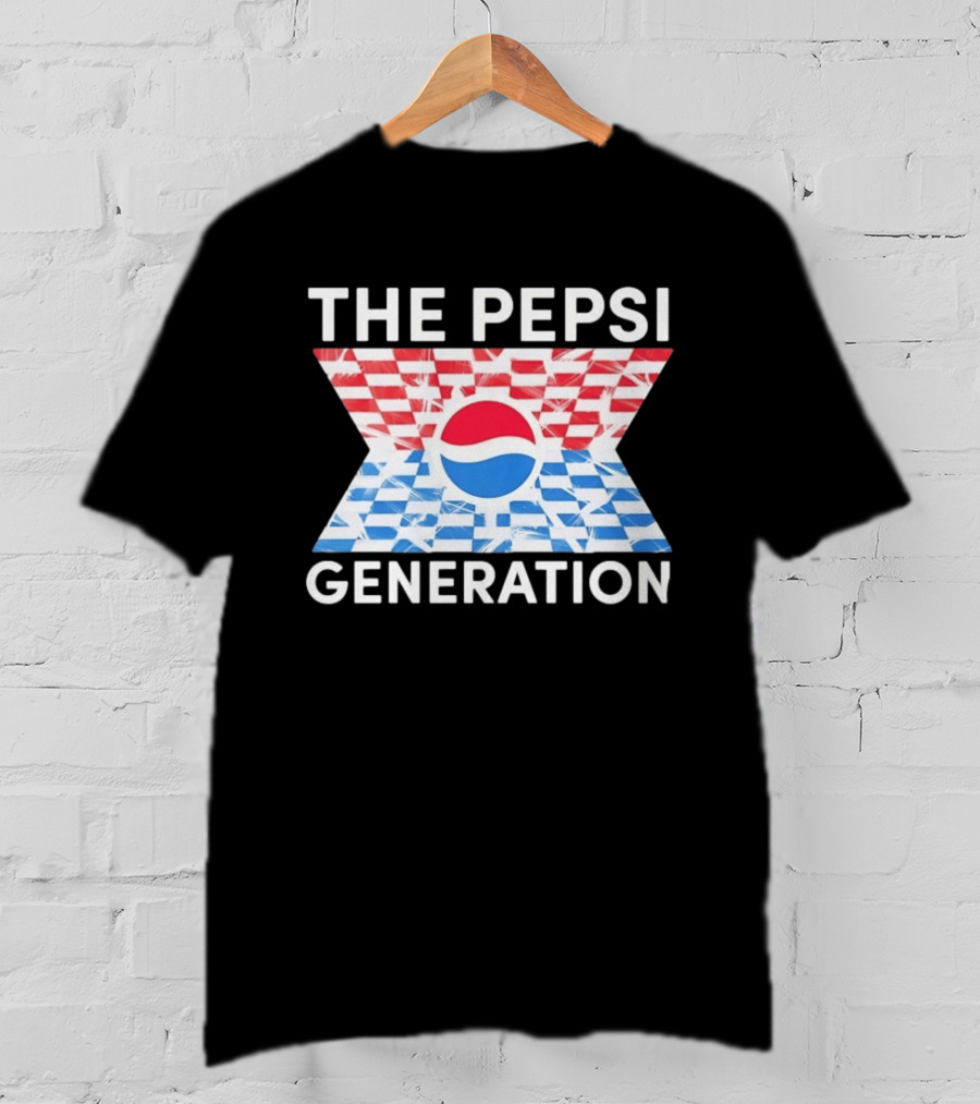 The Pepsi Generation Red White Blue Checkered T-Shirt
