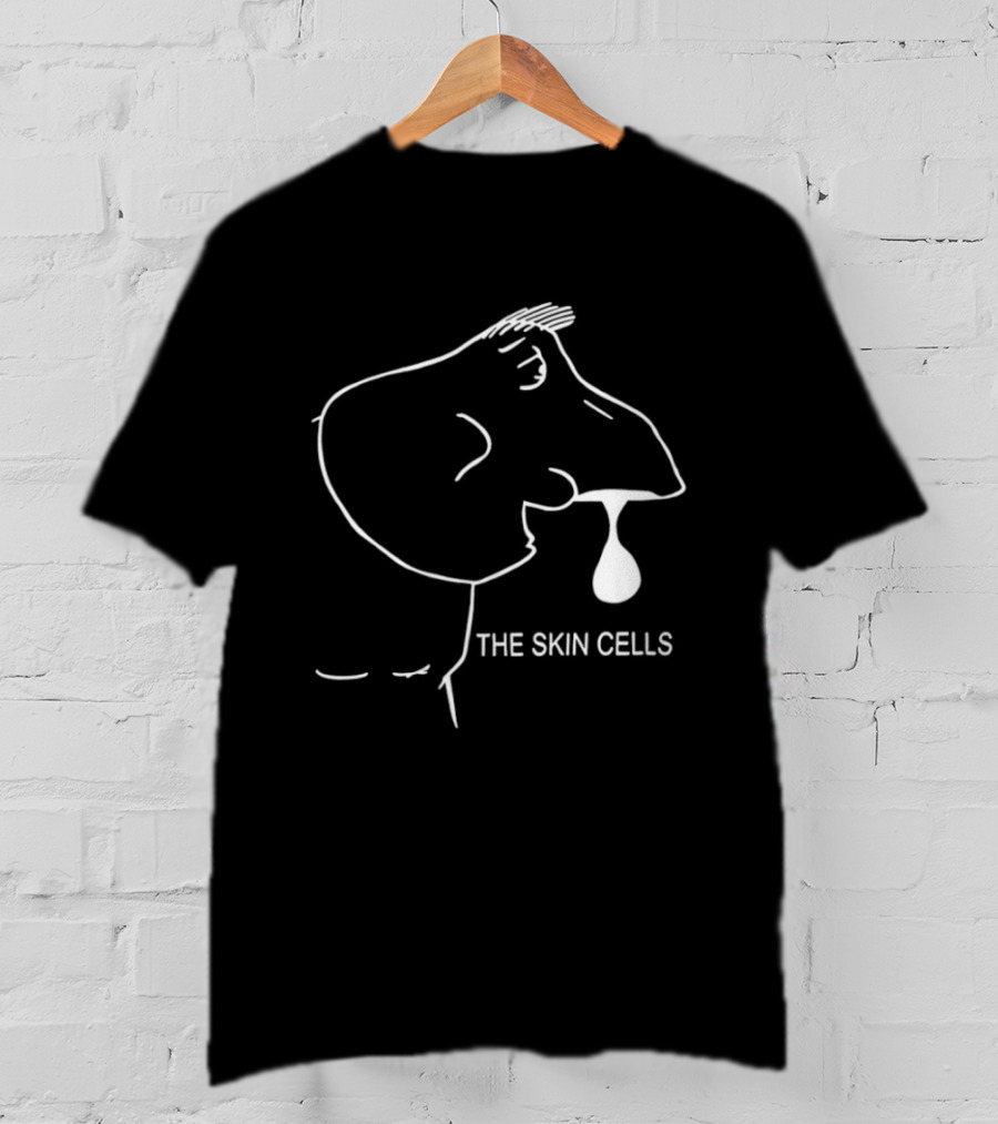 The Skin Cells Band Simple Line Art Face T-Shirt